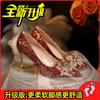 Saltos Altos para Mulheres 2025 Novos Sapatos Vermelhos de Casamento Traje Xiuhe Casamento Chinês Elegante Vestido de Casamento Francês Noiva Strass Brilhante