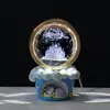 Doraemon Hombre Gordo Azul Luz de Noche Bola de Cristal Brillante Adorno Galaxia Sol Meteoro Lámpara de Mesa Creativa Regalo de Cumpleaños
