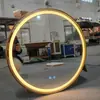 Espejo Inteligente Redondo de Pared Fabricante Venta al por Mayor Espejo con Marco de Acero Inoxidable Espejo Ultra Claro Led Espejo de Tocador para Lavabo Ins Maquillaje