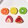 Nuevo Estilo Rodaja de Limón Imitación Rodaja de Sandía Kiwi Fruta Resina Juguete de Comida Accesorios DIY Pasador Llavero