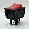 Interruptor de Mesa Elétrico Aquecido Kcd4 Dual Sim Formato de Barco 4 Pinos 2 Velocidades Vermelho com Luz 30A Tuv Interruptor Europeu