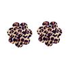 Sexy Adhesivo para Pezón con Estampado de Leopardo Desechable Anti-Brillo Adhesivo de Belleza para Pezón Anti-Bulto Pentagonal con Forma de Corazón Redondo