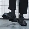 Zapatos Negros de Cuero para Hombre, Zapatos Formales de Negocios Casuales para Primavera y Verano, Zapatos de Trabajo para Hombres Jóvenes, Estilo Británico, Nuevos Modelos para Viajar al Trabajo