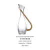 Venta directa del fabricante: Decantador de Cristal, Copa de Gran Capacidad, Copa de Vino Tinto, Alto Valor Estético, Decantador en Forma de U con Esmalte Rosa