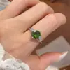 Anillo abierto redondo de circón minimalista estilo francés, sensación de alta gama nicho, anillo único y versátil para el dedo índice, joyería exquisita vintage
