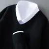 Suéter para Hombre de Cuello en V Grueso de Punto Polar Andy Pulóver Manga Larga Otoño Invierno Nuevo Casual de Negocios Capa Base Talla Grande