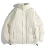 Chaqueta de alta calidad con cuello alto, Otoño/Invierno 2026, Multicolor, Forro polar, Abrigo grueso de algodón de lana de cordero, Estilo coreano, Corte holgado, Chaqueta acolchada casual para hombre