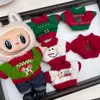 Roupas de Bebê Fofas Labubu 17cm Série de Natal Boneca de Pelúcia Acessórios para Vestir Roupa Boneca Estoque Disponível