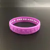 Pulseira de Couro Oco Pulseira de Pulso Esportiva de Silicone Anel de Mão Gravação Pulseira de Borracha Pulseira de Pulso para Adultos Homens e Mulheres