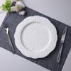 Prato de cerâmica estilo ocidental estilo europeu prato de bife prato de frutas em relevo prato de lanche prato de pastelaria prato plano prato de jantar