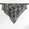 Bufanda Cuadrada Pequeña de Algodón y Lino Diseño Estilo Coreano de Lujo Ligero JM Bufanda de Seda Bufanda Chal Versátil Estilo Étnico de Anacardo para Mujer