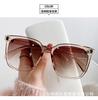 Óculos de Sol para Mulheres, Anti-UV, Óculos de Sol de Estilo Coreano para Mulheres com Rostos Grandes, Lentes Degradê, High-End, Rostos Redondos, Emagrecimento, Antirreflexo
