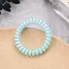 Lazo para el cabello tipo cable de teléfono translúcido, Rebotador metálico brillante con palabra, Diadema grande, Cuerda para el cabello, Accesorios para el cabello