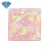 Huagang Gema Cuadrada Ángulo Recto Fondo Plano Rosa Ópalo Sintético Artificial Imitación Piedra Ópalo Ópalo Op08