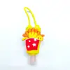 Funda de PVC de dibujos animados para botella de gel antibacterial, superventas transfronteriza, funda protectora de resina hecha a medida para botella trapezoidal de 30 ml, botella de perfume con cordón