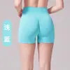 Shorts de Yoga Europeus e Americanos Sem Costura Apertados Verão Feminino Cintura Alta Controle de Barriga Calças Fitness Levantamento de Bumbum Pêssego Shorts Esportivos para Corrida