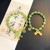 Festival de Mitad de Otoño Popular Cubo de Azúcar de Loto Pulsera de Loto con Cierre de Seguridad Bordado en Oro Modelo de Transmisión en Vivo