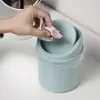 Mini Papelera de Escritorio Cubo de Basura Pequeño Tubo con Tapa Papelera de Dormitorio Cubo de Basura Caja de Almacenamiento para Espacio de Trabajo Limpio Hogar Escritorio