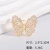 Nuevo Broche de Moda Exquisito Floral Mariposa con Circonita Microincrustada Corsage de Perla de Agua Dulce Accesorios Versátiles de Alta Gama