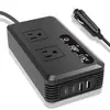 Inversor de Coche 200W Coche 12V a 110V Enchufe Tipo US Carga Rápida Doble USB Tipo C