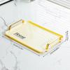 Bandeja de Té Hogar 2023 Nueva Bandeja Rectangular Lujo Ligero Alta Gama Sala de Estar Vaso de Agua Bandeja de Plástico Bandeja para Taza de Té