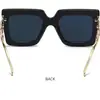 Gafas de sol cuadradas simples de montura grande para mujer, adelgazantes, protección UV, modernas, elegantes, versátiles para salir, gafas de sol unisex