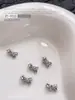 Acessórios Populares Transfronteiriços para Nail Art Laço Branco K, Fitas Versáteis Tridimensionais de Gravata Borboleta de Metal Peças para Decoração de Unhas DIY