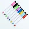 Set de 8 Plumas para Pizarra Blanca de Colores en Bolsa con Borrador de Cinta Magnética Pluma Marcadora Negra de Colores Pluma para Pizarra Blanca Borrable Base Agua