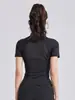 Polo Esportivo de Manga Curta com Meio Zíper para Golfe Tênis Secagem Rápida Collant Fitness Uniforme de Treinador Feminino Feito Sob Medida