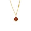 Collar con Colgante de Trébol de Cuatro Hojas de Concha Blanca Estilo Chino Vintage para Mujer, Joyería Simple de Nicho, Dropshipping
