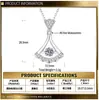 Collar con forma de abanico adornado con diamantes para mujer, cadena elegante para la clavícula, colgante sencillo, joyería de plata S925, suministro para transmisión en vivo del fabricante