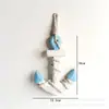 Anillo Flotador de Ancla de Barco Oceánico de Madera de 18 cm Estilo Mediterráneo Promocional de Fábrica Colgante Decoraciones de Pared para el Hogar