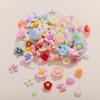 Rede de resina tridimensional vermelha mini flor unha unha broca de unhas decoração DIY brincos flor jóias acessórios materiais