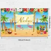 Decoración para Fiesta de Verano con Temática Hawaiana Suministros para Fiesta Fondo de Fiesta Bandera de Banner de Fiesta Decoración de Fiesta