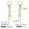 Pendientes de borla de acero inoxidable Wanxing Lujo Ligero Sensación de Alta Gama Adornos para Orejas Resistentes al Color Joyería de Acero de Titanio Dorado 18K Venta al por Mayor Transfronteriza