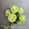 Simulación Rico Nuevo Esplendor Gran Ramo Redondo de Rosas Flores Artificiales Flores de Boda Ramo de Novia Sensación de Alta Gama Arreglo Floral para Sala de Estar del Hogar