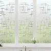 Película de Vidro Fosco Geométrica Triangular Branca para Escritório e Quarto, Anti-Espionagem, Película de Vidro para Privacidade Anti-Estática