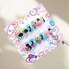 Bolsa de 12 Pegatinas para Uñas Postizas Infantiles, Piezas de Uñas Removibles, Diseño Lindo de Dibujos Animados para Niñas Pequeñas, Uñas Portátiles Divertidas y Juguetonas