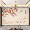 Nuevo fondo de pantalla de TV estilo chino "Shishi Ruyi", tela de pared tridimensional 8D simple y elegante para pared de entretenimiento de sala de estar