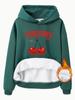 Amazon eBay estación independiente comercio exterior CHERRY suéter estampado camisa casual cómoda suéter para mujer con forro polar venta al por mayor