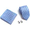 AliExpress EBAY 7.5cm corbata de negocios set de corbata para hombre boda corbata de poliéster caja de regalo fabricantes