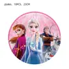 Rosa Nuevo tema Frozen fiesta Aisha Anna princesa fiesta decoración vajilla desechable plato de papel mantel