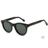 Gafas Redondas Pequeñas Estilo Retro Europeas y Americanas Amazon Gafas de Sol de Acetato de Lujo Ligero Tacto de Alta Gama UV400 Anti-UV
