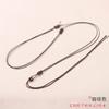 Colar fino corda de couro diy tecido jade ouro cera de abelha pingente cordão 0,5 mm cadeia de clavícula retrátil para homens e mulheres