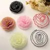 Ins Estilo Coreano Doce Contraste Renda Malha Flor DIY Laço de Cabelo Corda de Cabelo Acessório de Cabeça Corsage Fantasia Acessórios de Flor