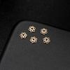 Acessórios de joias diy tampa de flor regular espaçador beads de posicionamento de pulseira material de bandeja de pérola feito à mão em ouro 14K
