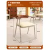 Cafetería estilo crema, tienda de té de leche, pastelería, mesas y sillas casuales, mesa cuadrada retro moderna para uso comercial