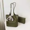 Bolsa Feminina Casual Elegante Xiaomi Padrão Trançado Estilo Coreano Fashionável 2026 Nova Moda Grande Capacidade para Deslocamento Ombro Único Axila
