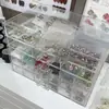 Caixa de armazenamento de miçangas, organizador de miçangas, caixa acrílica com compartimentos para miçangas soltas, acessórios de artesanato, gaveta transparente