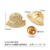Prontos para envio, broches requintados e únicos cravejados de diamantes, acessórios DIY estilo doce para roupas, bolsas e sapatos, feitos de liga de zinco